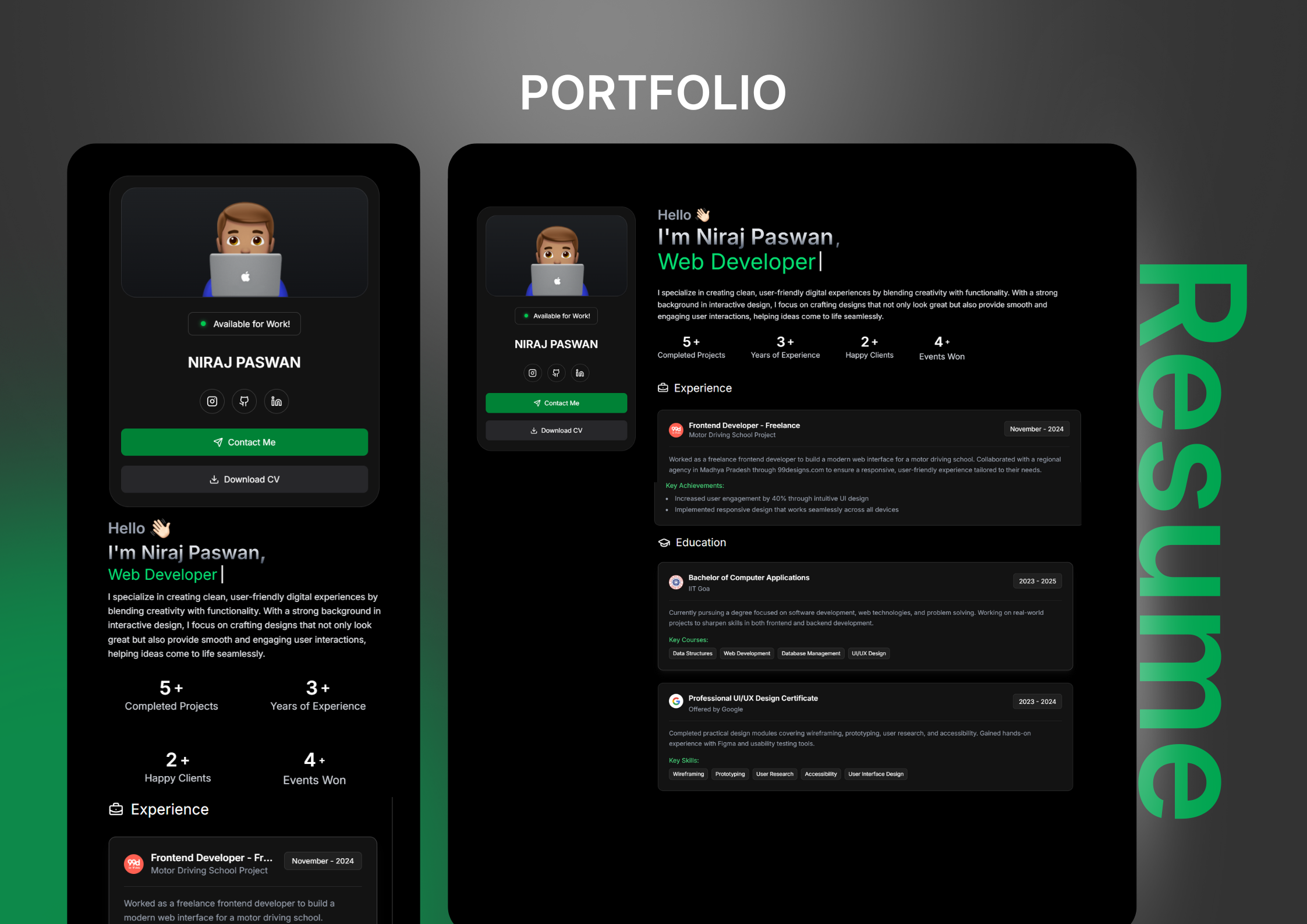 Portfolio Screenshot